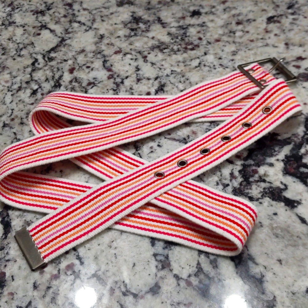 Multi-Colored Fabric Belt